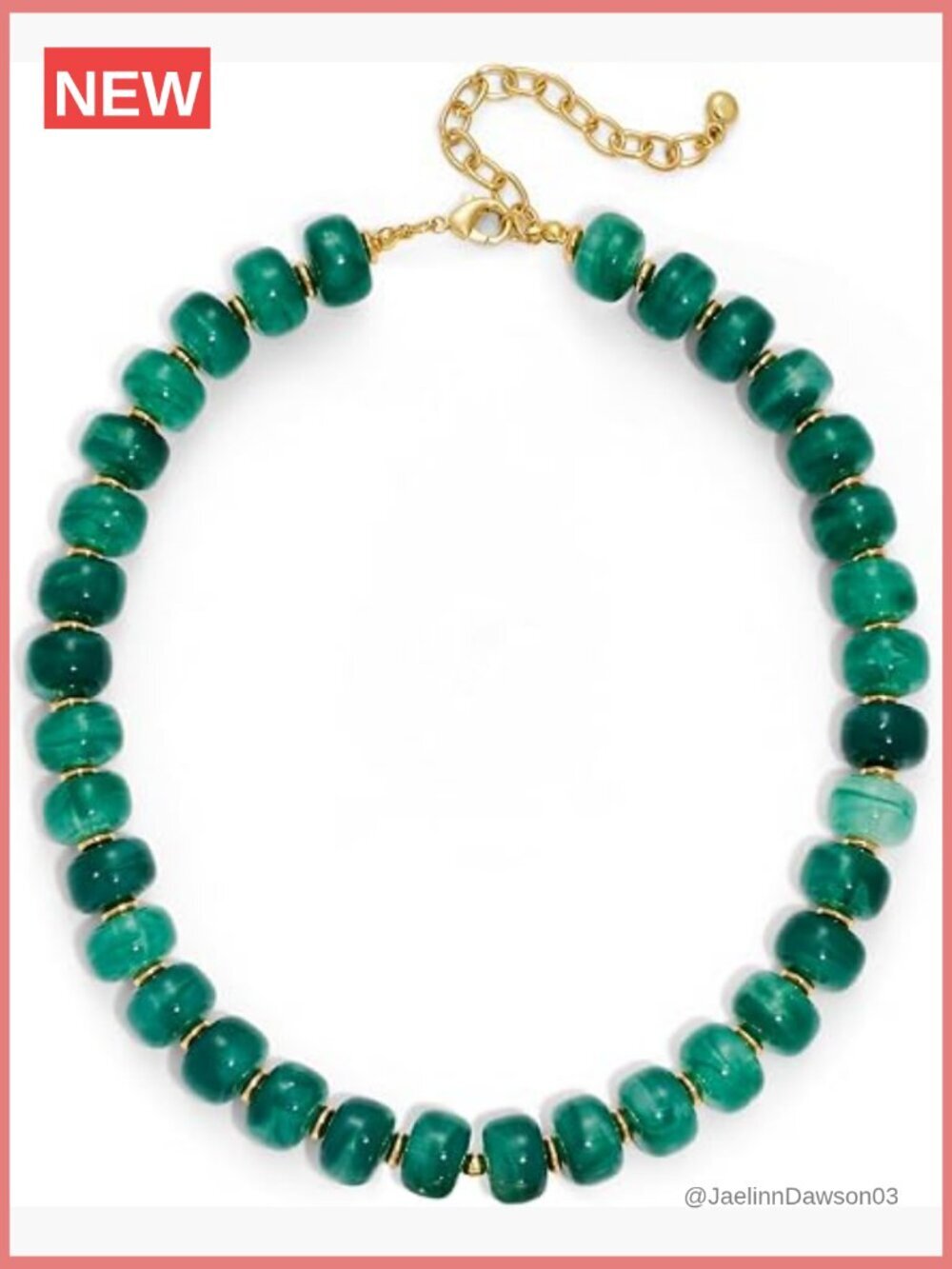 Resin Chunky Beaded Necklace Modern Statement Jewelry